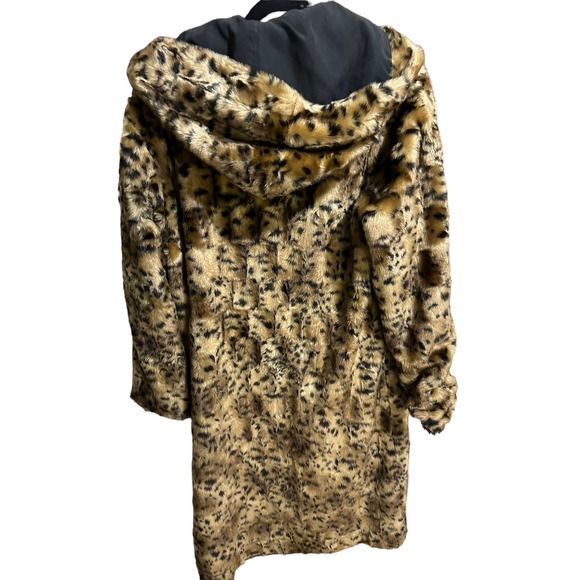 Donna Salyers Fabulous-Furs women’s large reverseable fur/black coat - Picture 2 of 9